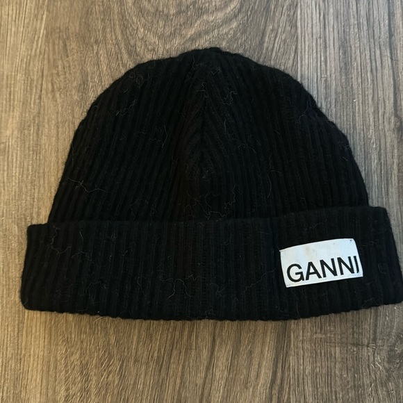 Ganni Accessories - Black Ganni beanie - NWOT